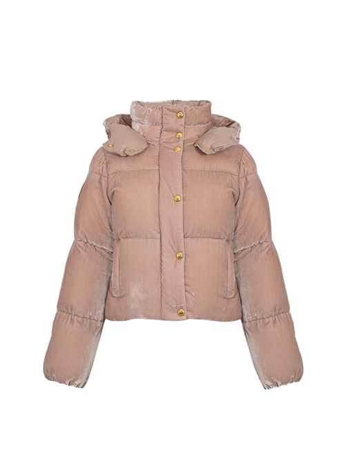 Piumino in velluto con cappuccio Sunrise Elisabetta Franchi | PI82D56E2EA6